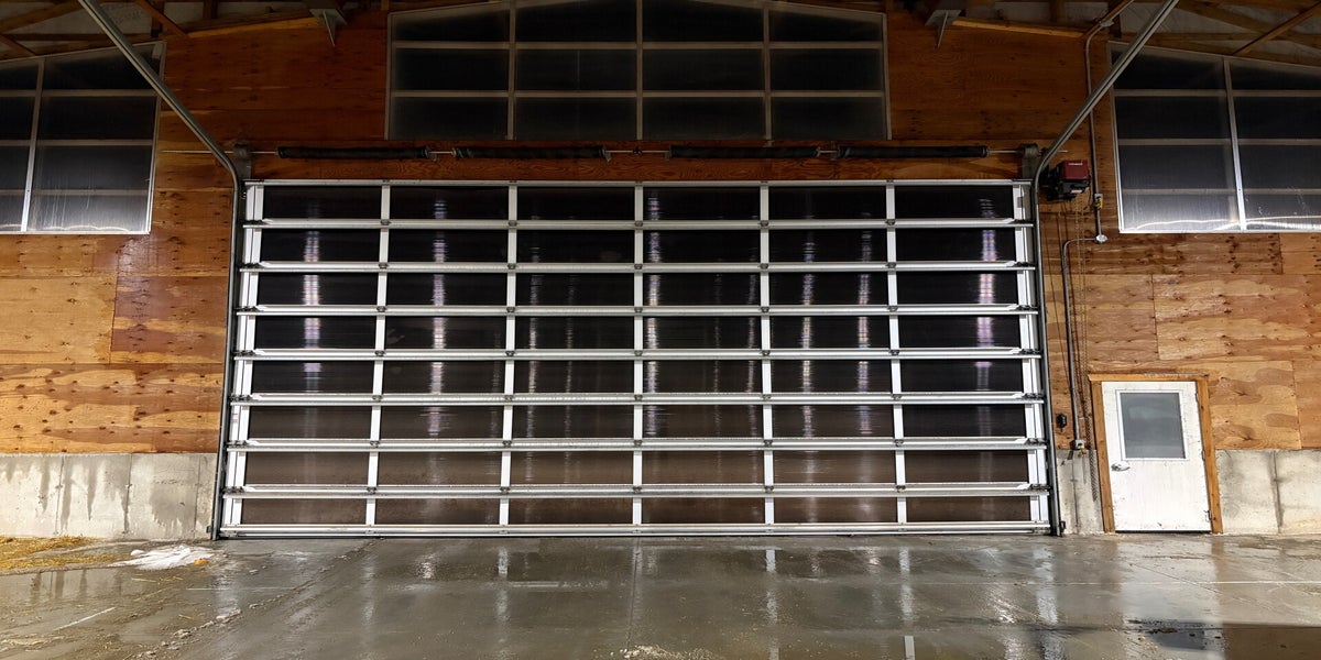 Agricultural overhead door installation