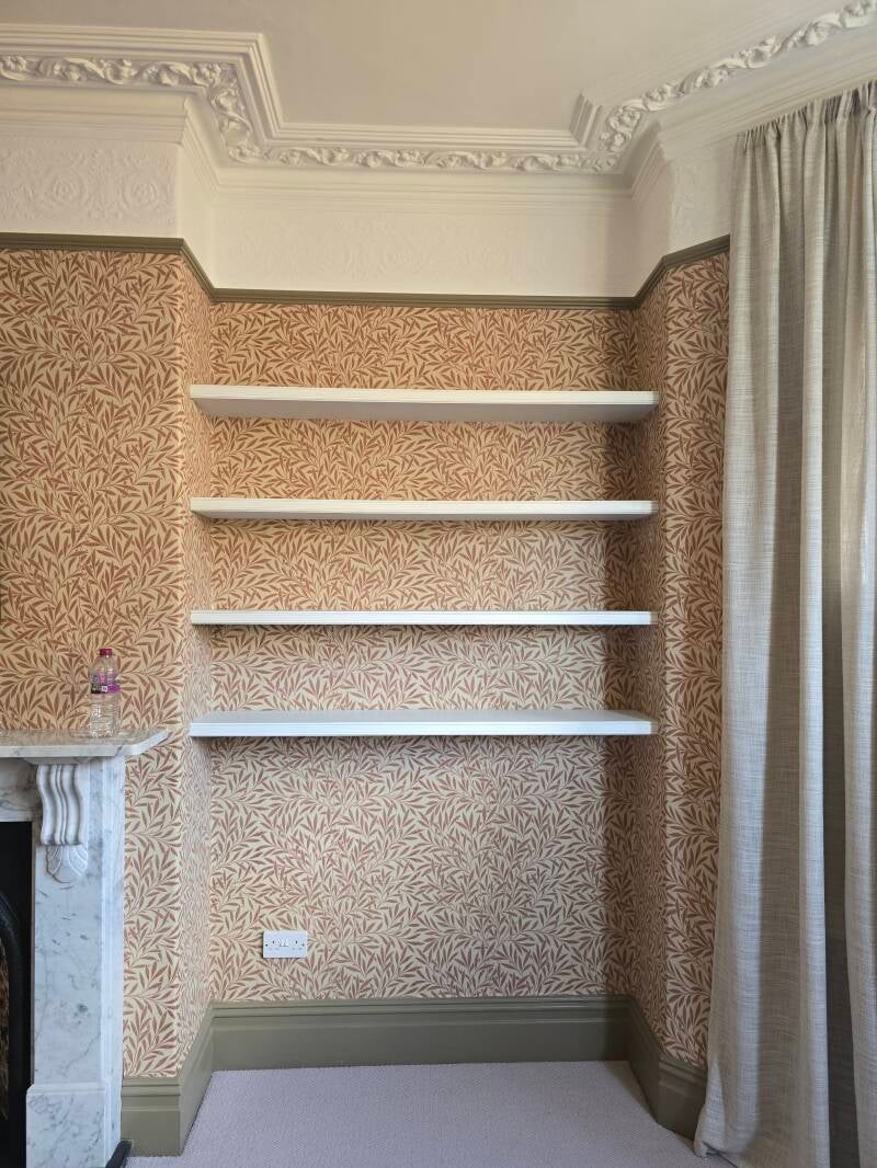 Traditional style box shelving