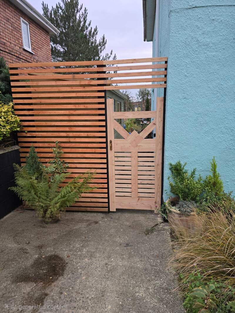 Bespoke gate and fencing project made to clients specification 