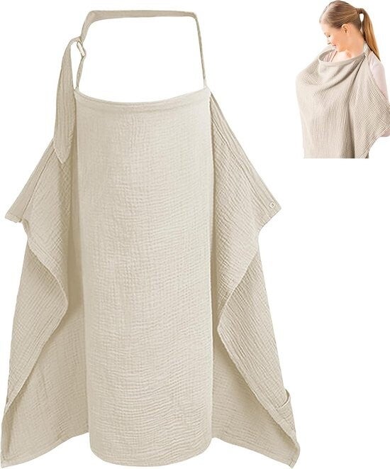 Nursing Cover – Stylish Breastfeeding & Privacy Shawl – Taupe