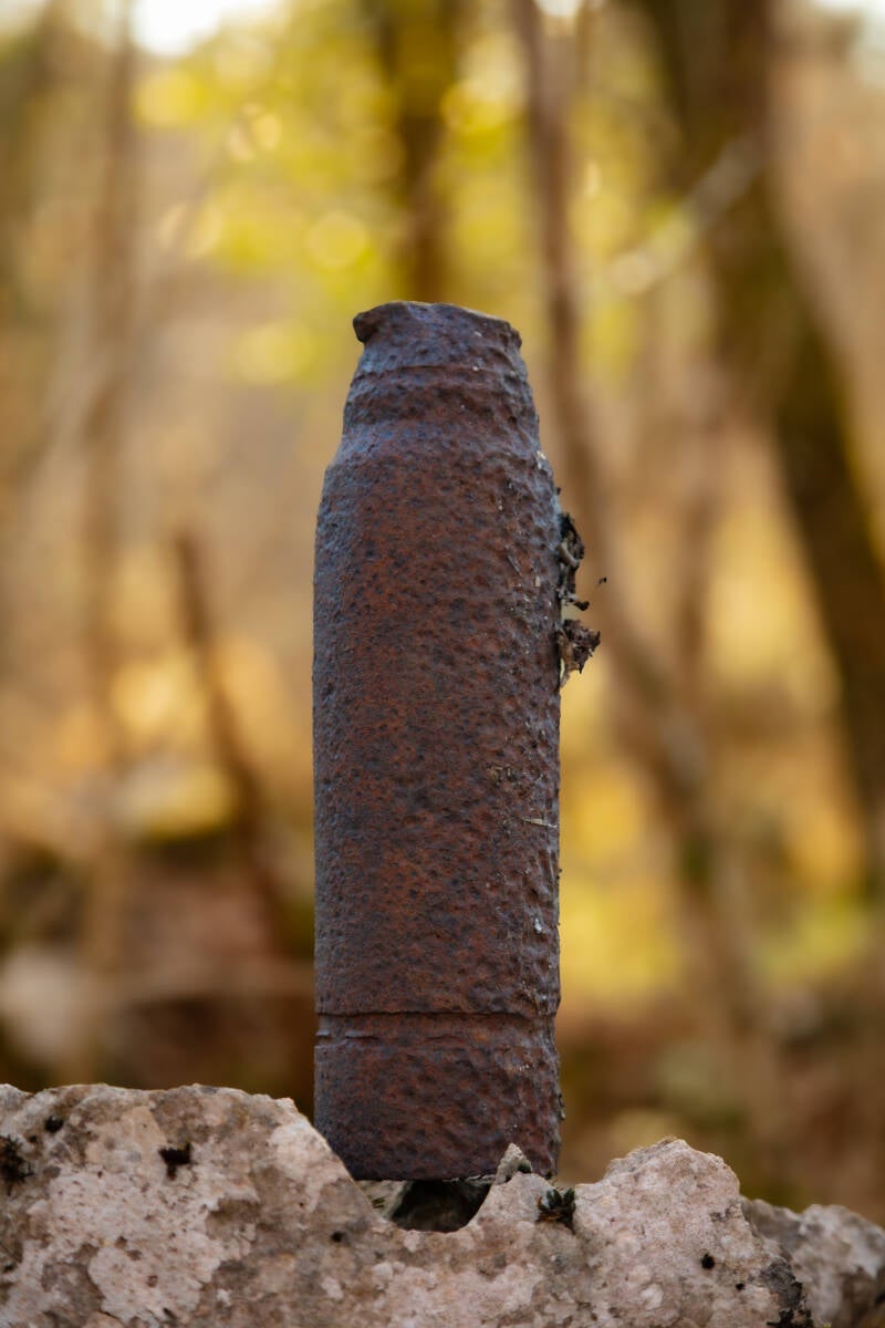 Shrapnel austriaco trovato in zona grotta di Mohorini 