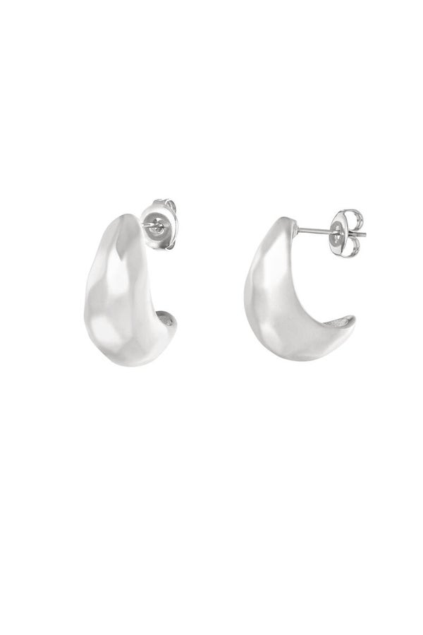 Oorbellen Crispy Moon zilver