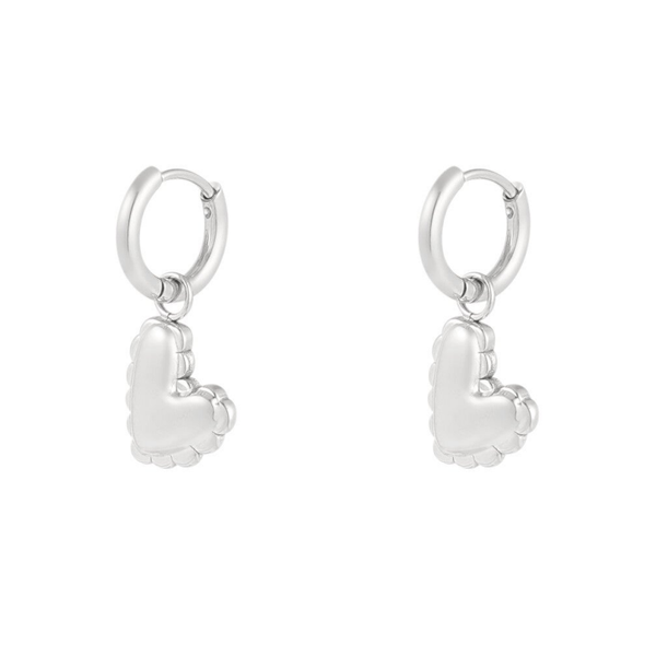 Oorbellen Pure Heart zilver