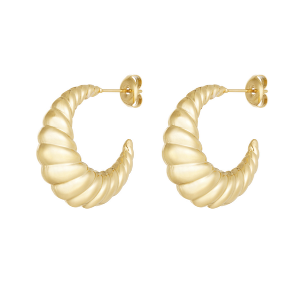 Oorbellen Croissant goud