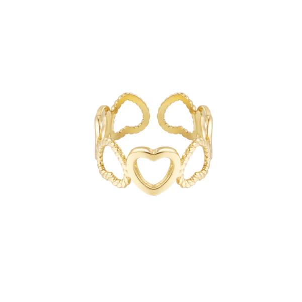 Ring Hearts goud