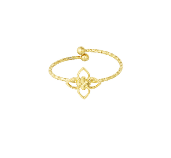 Ring Flower goud