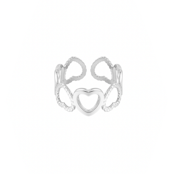 Ring Hearts zilver