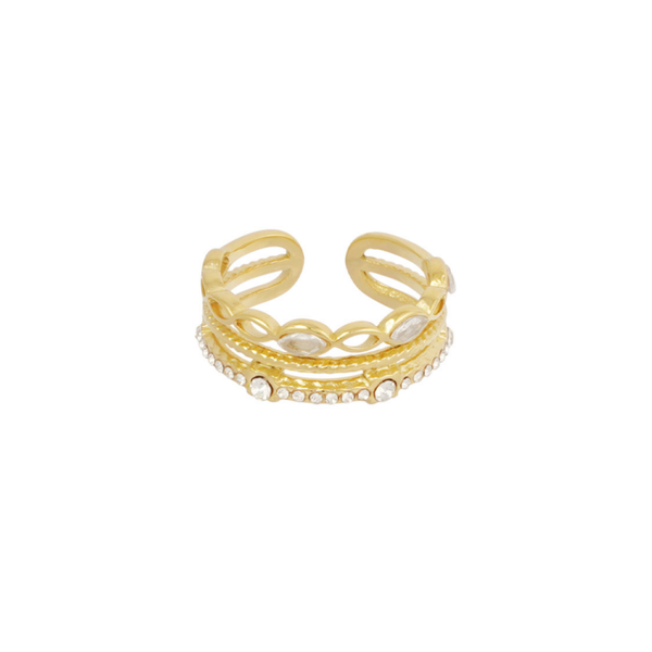 Ring Double Bling goud