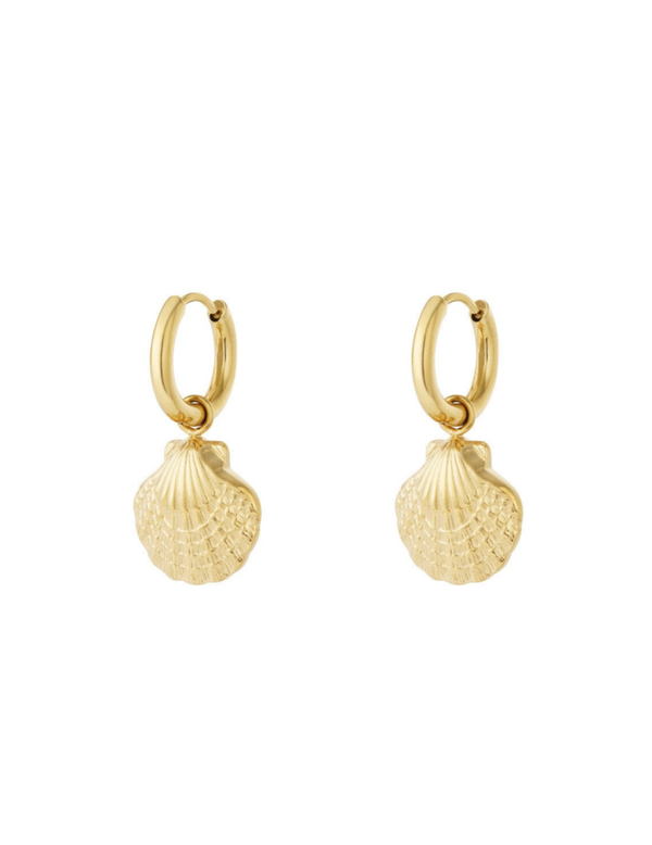 Oorbellen Mini Schelp goud