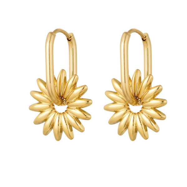Oorbellen Big Flower goud