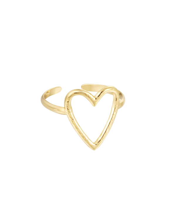 Ring Open Heart goud