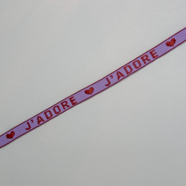 Ibiza bandje J’adore paars