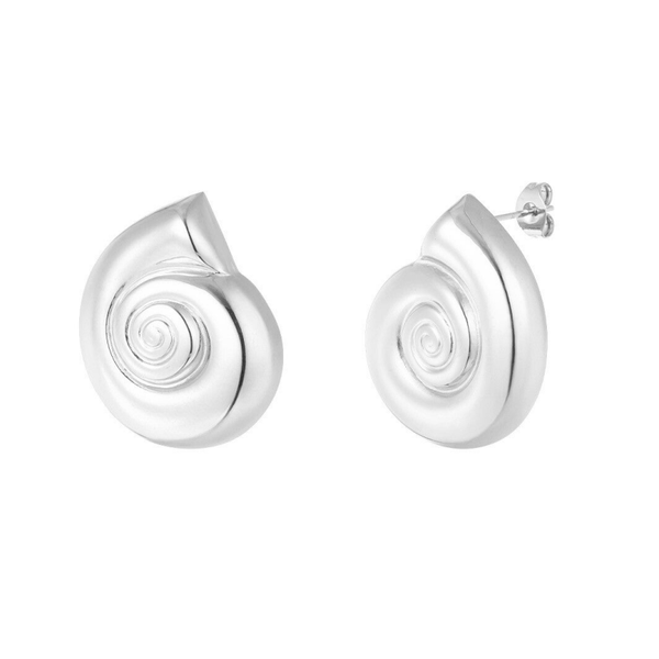 Oorbellen Big Shell zilver