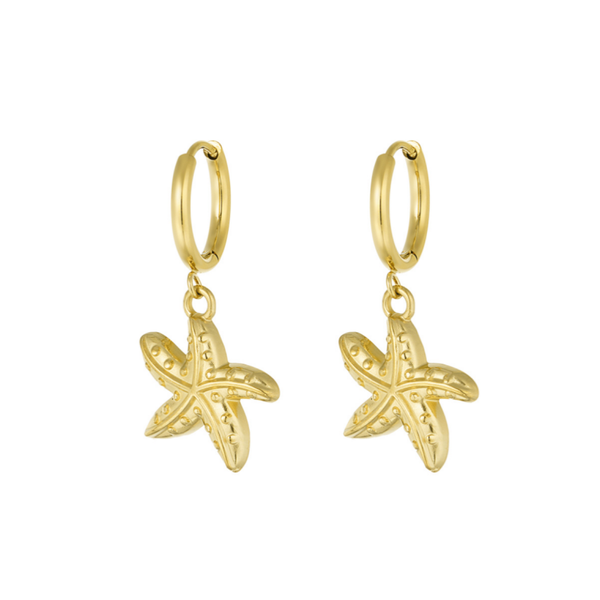 Oorbellen Sea Star goud
