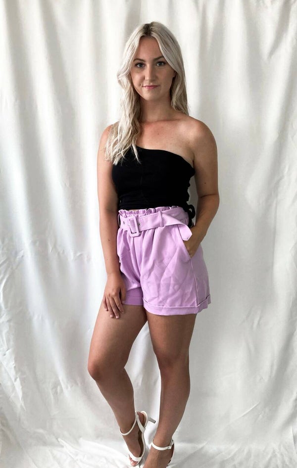 Top One Shoulder Zwart