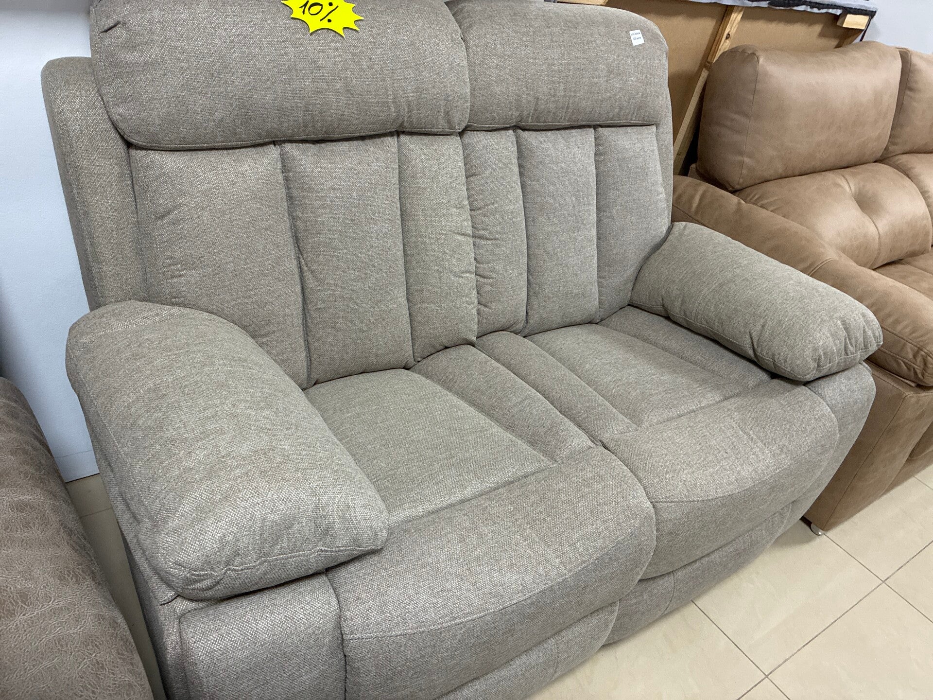 -sofá relax dos plazas gris