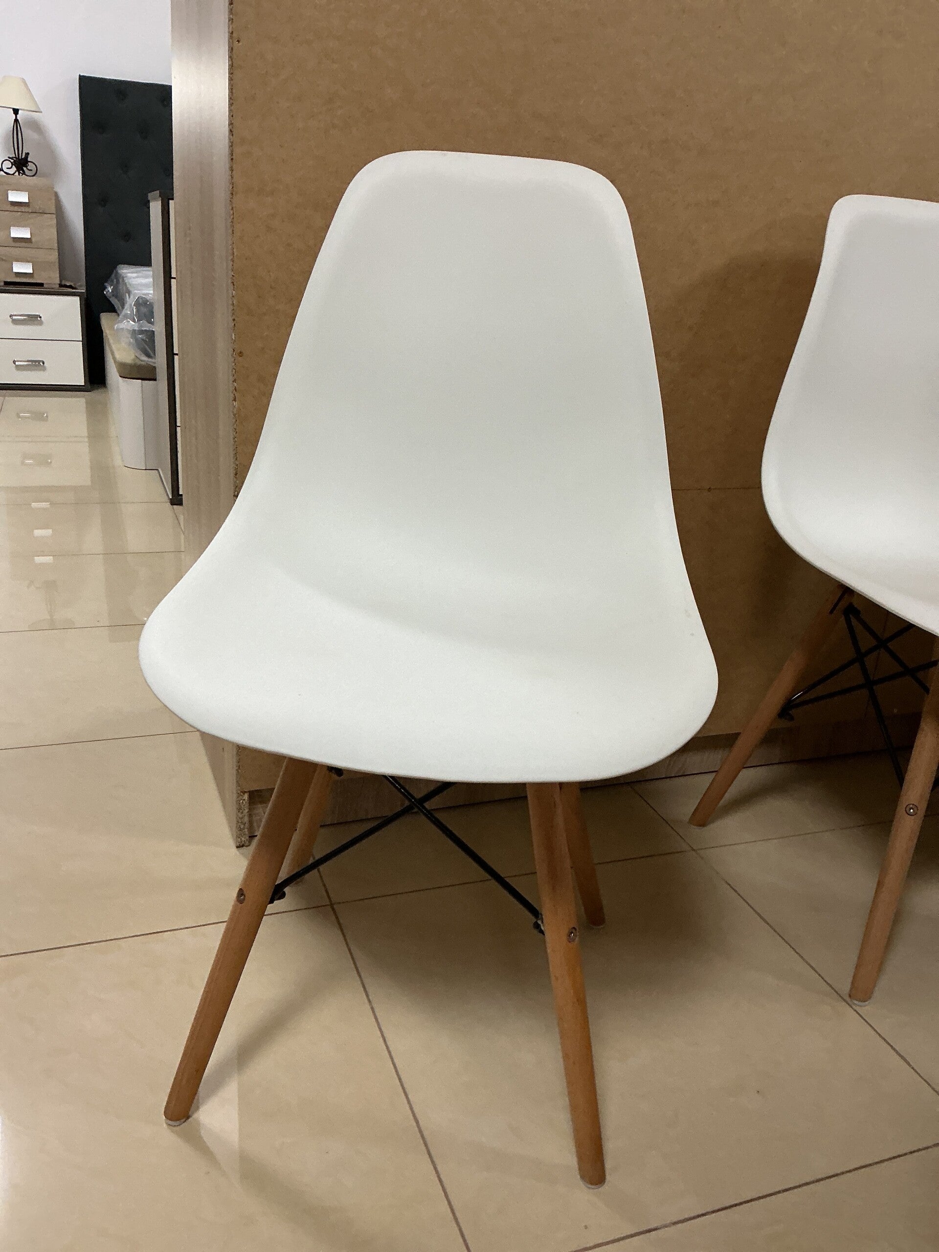 Silla plástico blanca