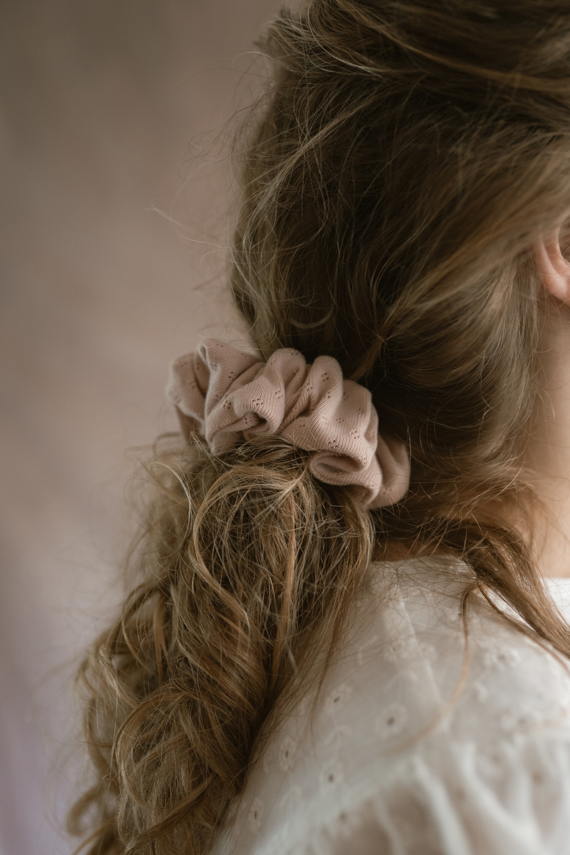 Pointelle scrunchie