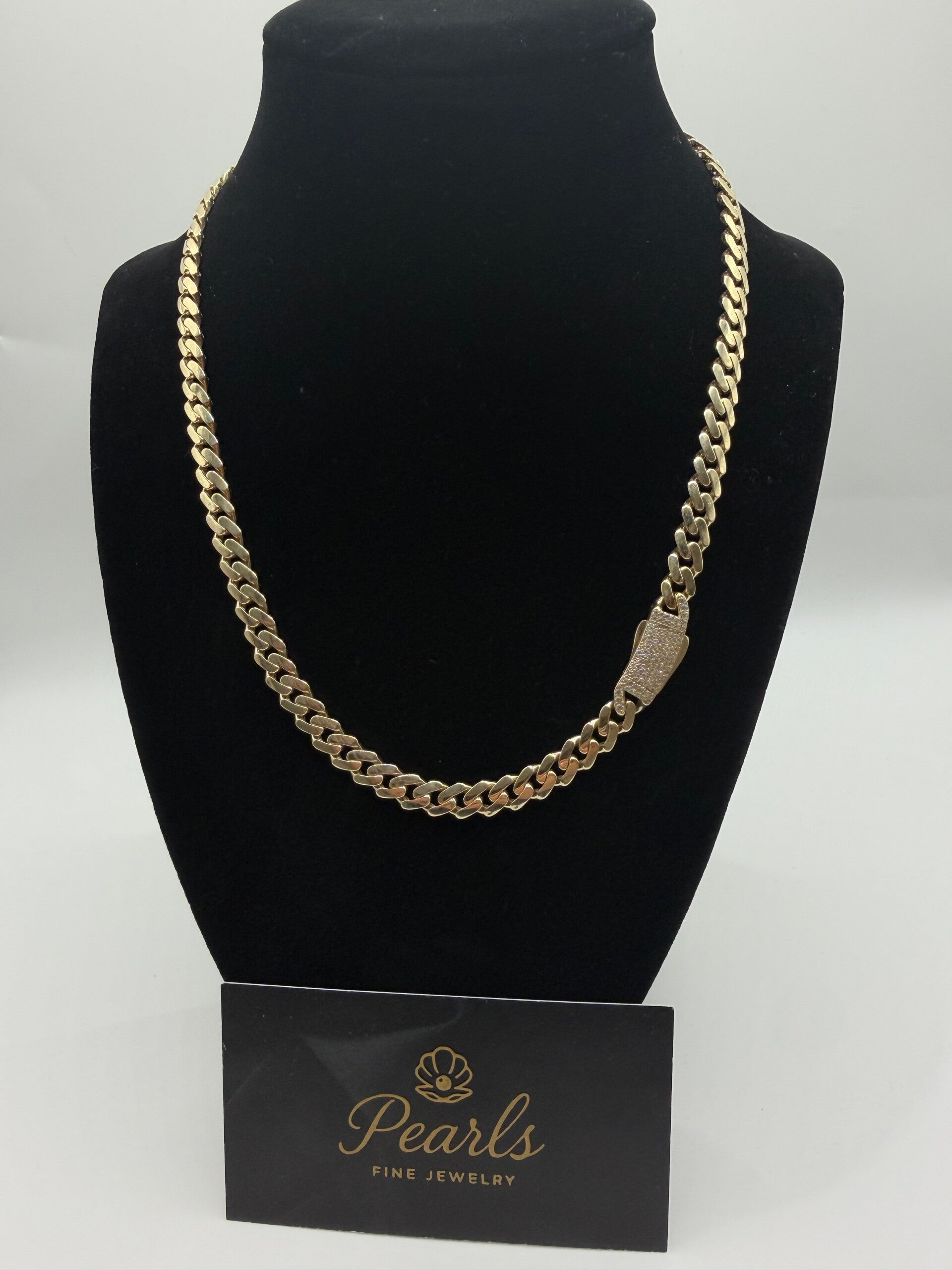 Crown Hollow Monaco Cz Lock  “20”