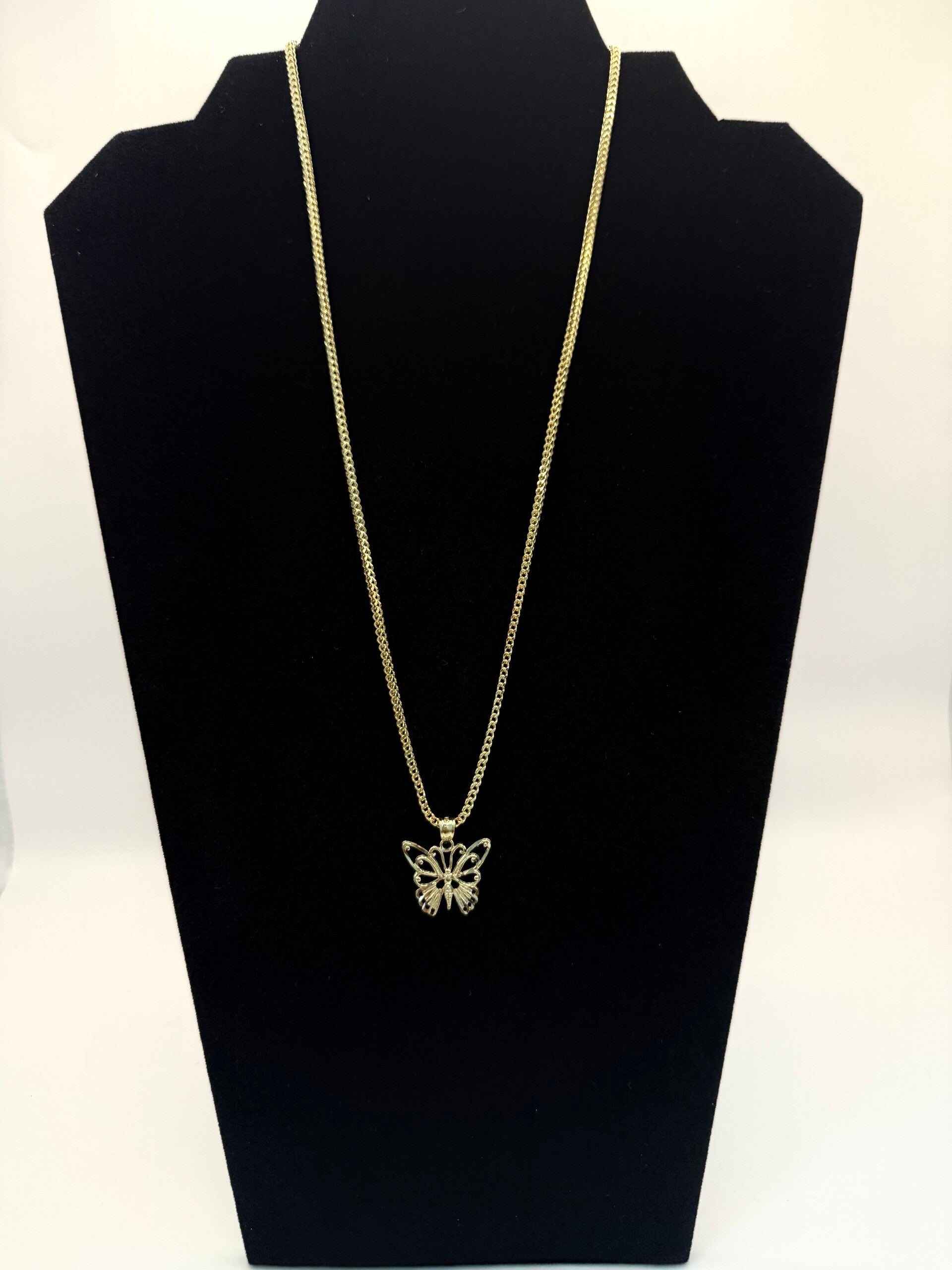 Franco Chain with Butterfly Charm Set