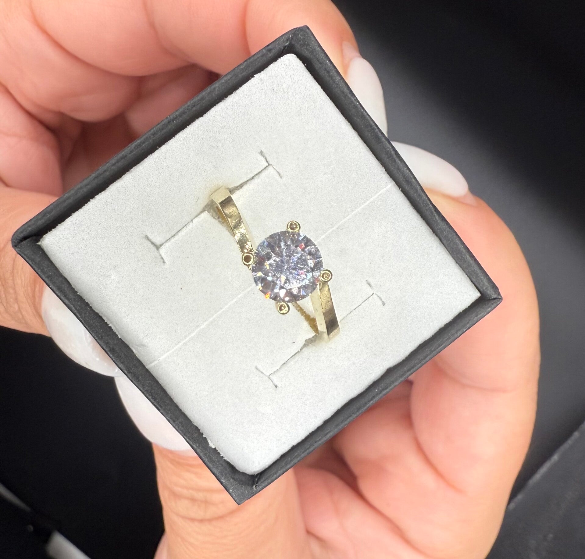 10k Ring Cz Stone