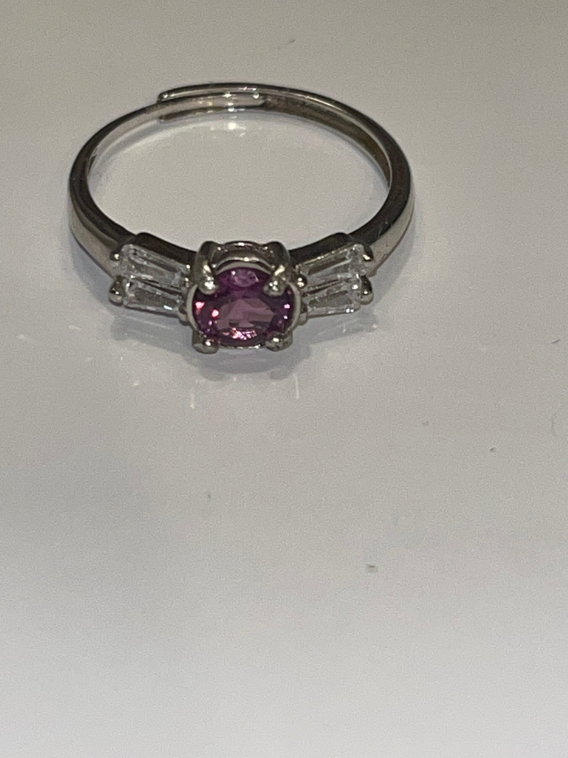 Bague s925 grenat rhodolite AAA ++ ajustable