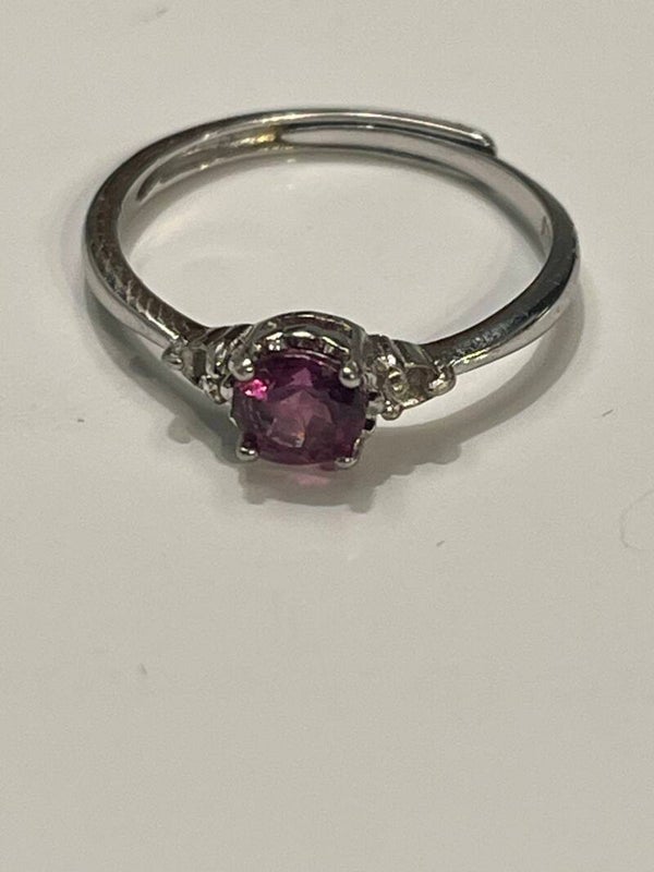 Bague s925 grenat rhodolite AAA +++ ajustable