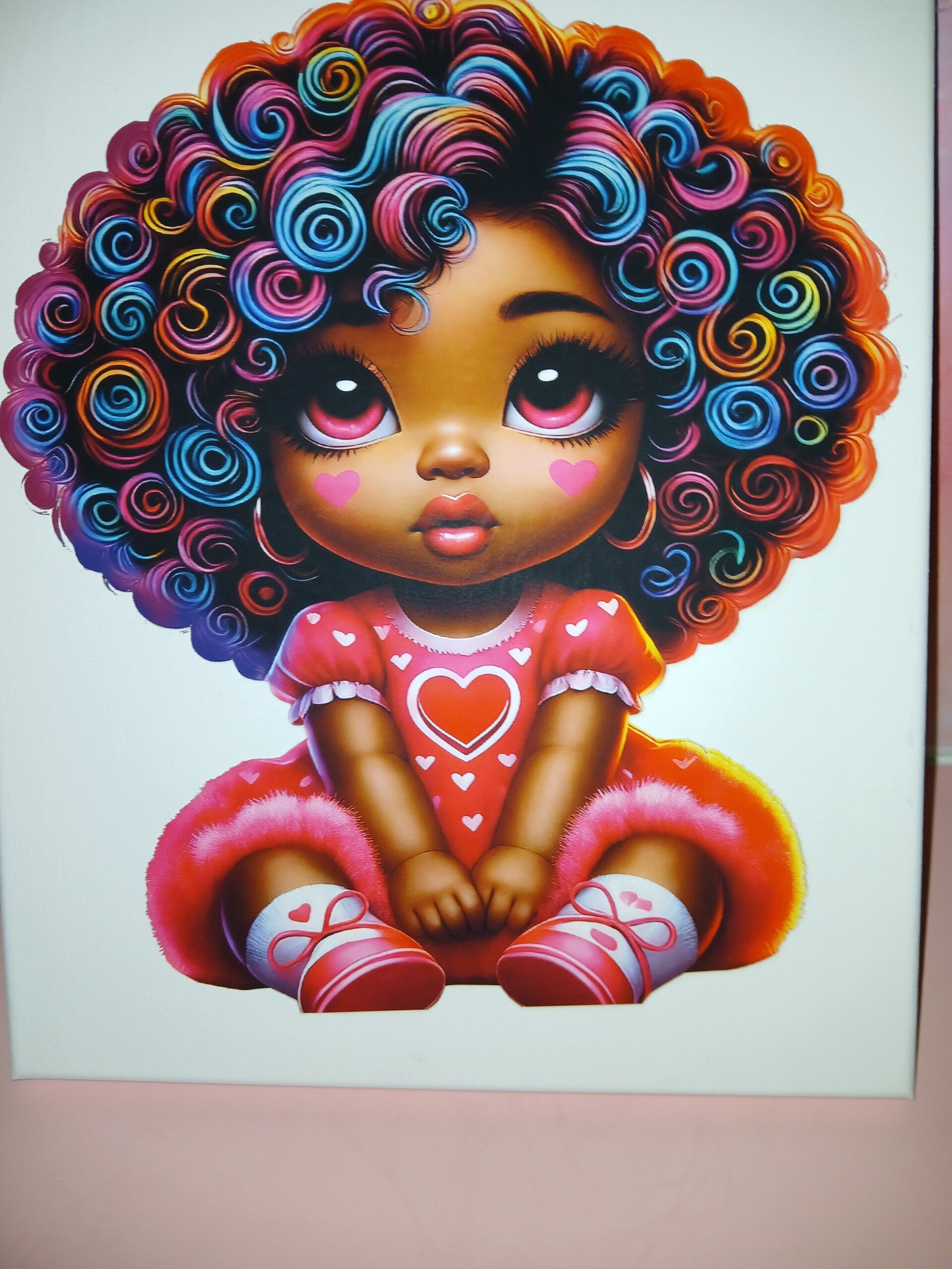 Canvas Afro girl