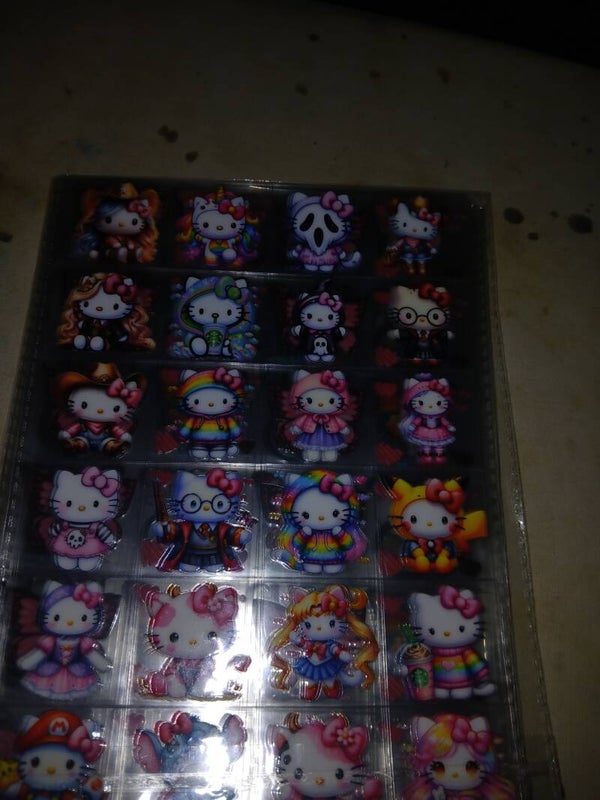 24-Piece Hello Kitty "Cosplay" Mashup UV DTF Transfer Sheet
