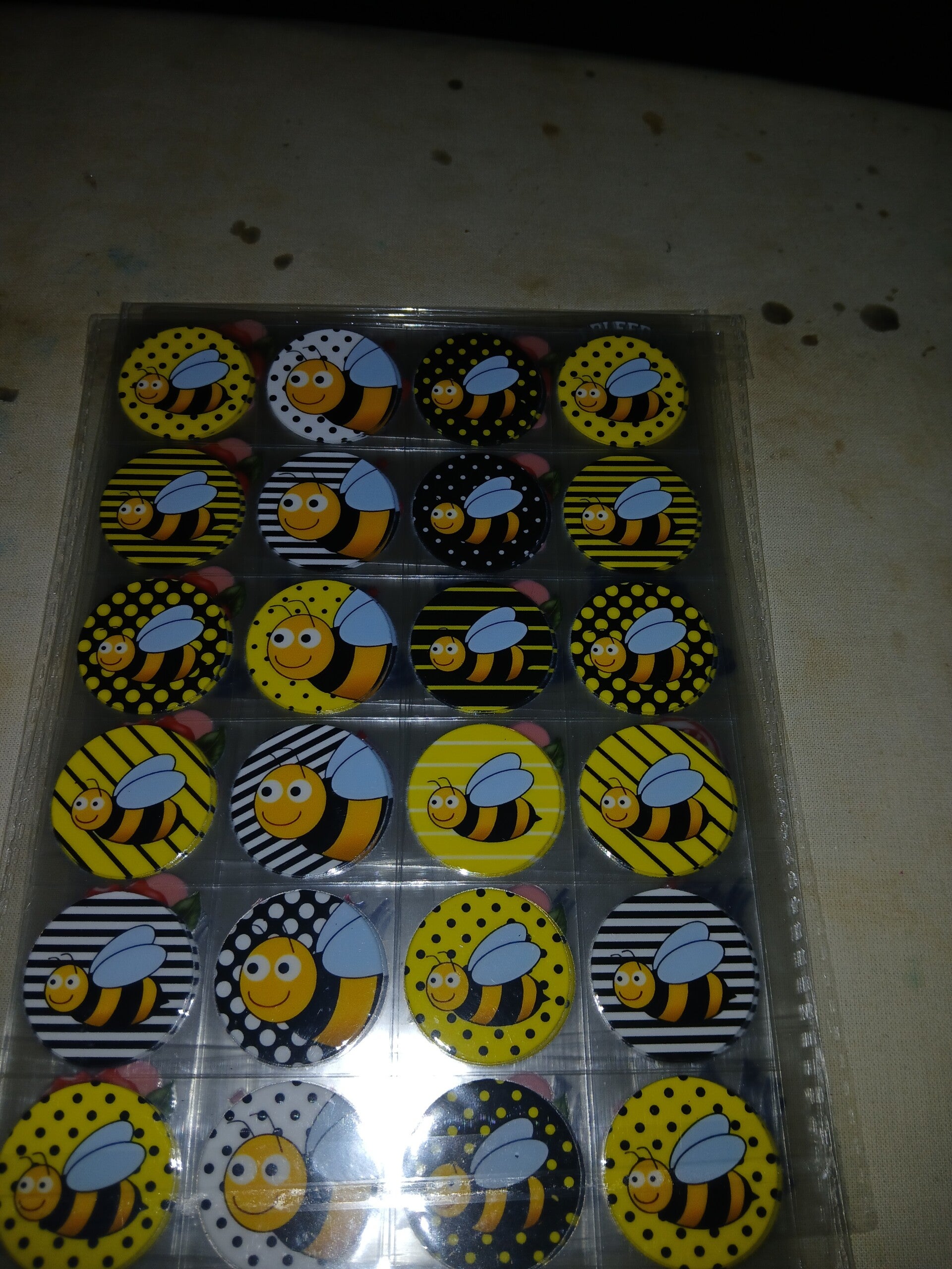 24-Piece Bumblebee UV DTF Cup Wrap & Decal Set