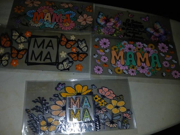 ​Vibrant Mother’s Day UV DTF Transfers for 16oz Libbey Glasses