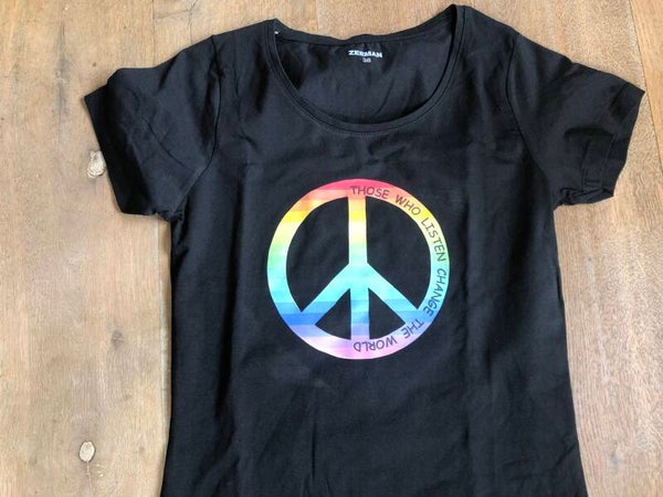 Shirt vredesteken "those who listen