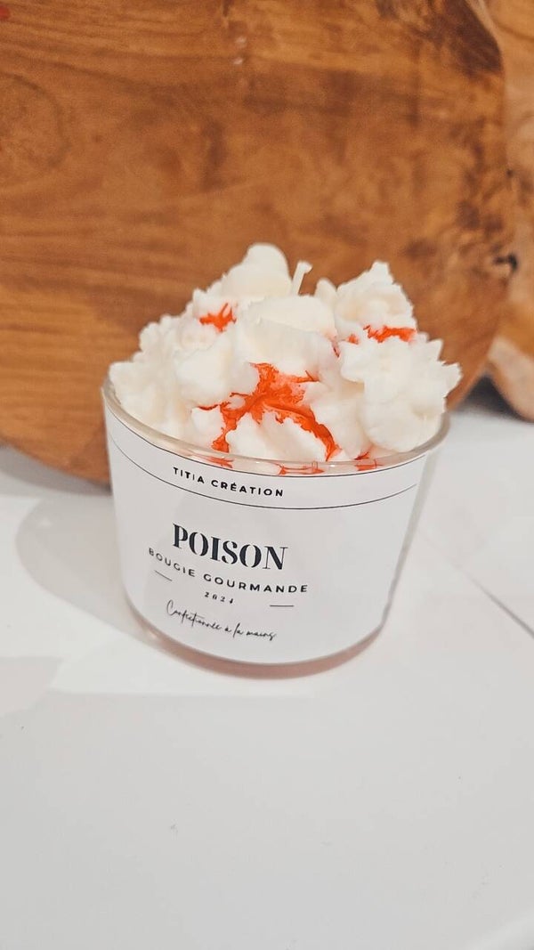 Bougie gourmande inspirée du parfum poison