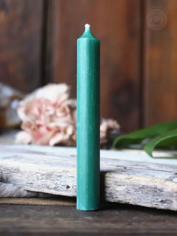Green Chime Candles 4" Inch - Abundance, Wealth, Prosperity, Luck