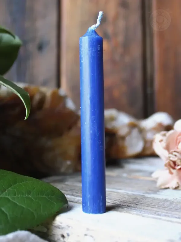 Blue Chime Candles 4" Inch - Health, Harmony, Balance, Communication