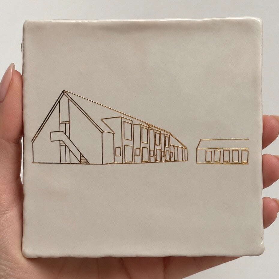 Lijnillustratie huis
