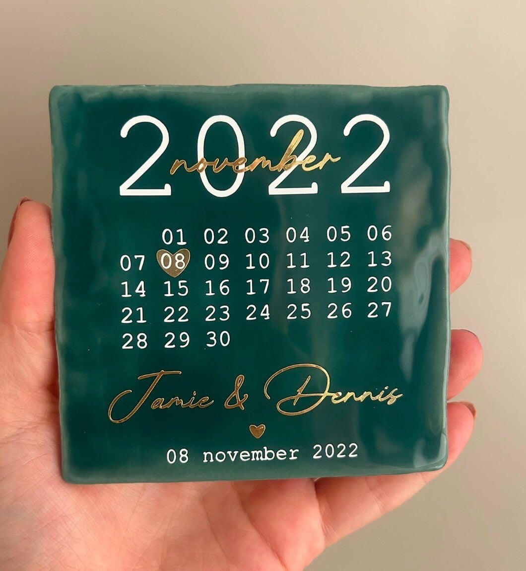 Trouwtegeltje - kalender