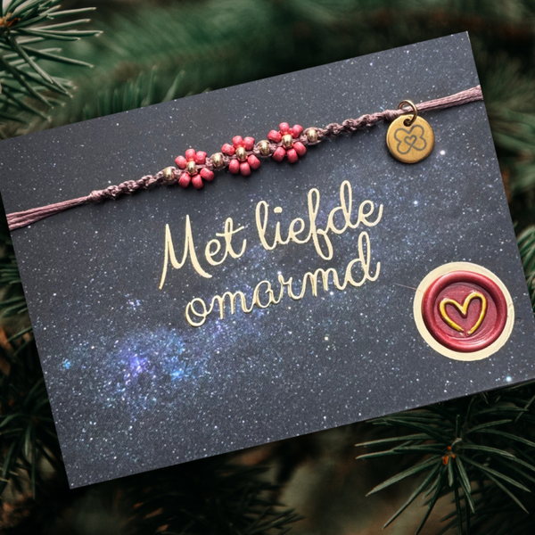 Feestdagen Glimmend Donker Rose 3 ❁