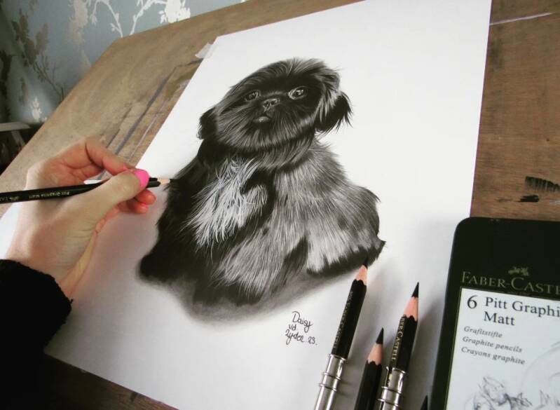 Commission work with graphite pencils