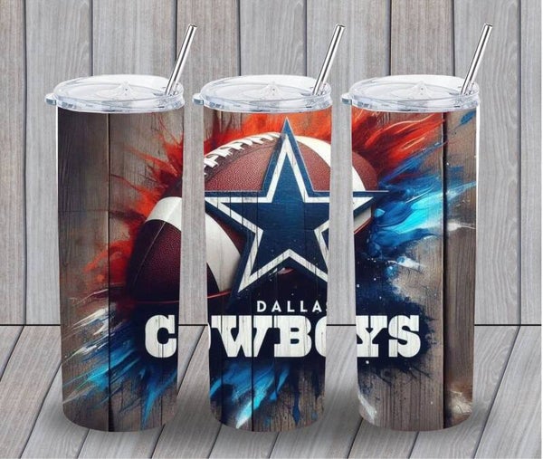 Tumbler- Dallas Cowboys Red And Blue