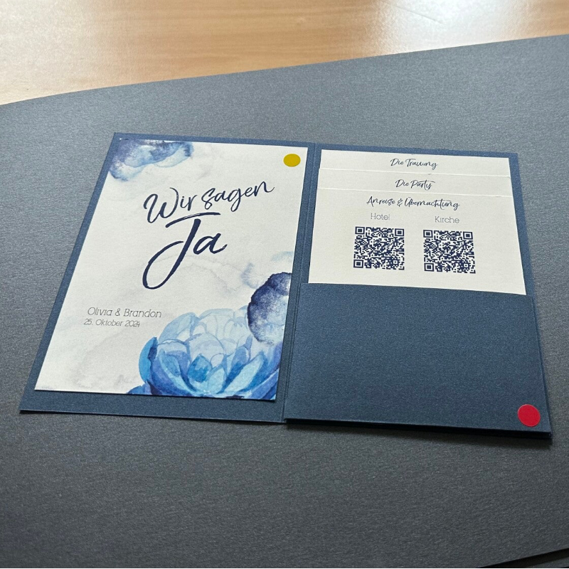 Foto Hochzeitskarte Pcketfold