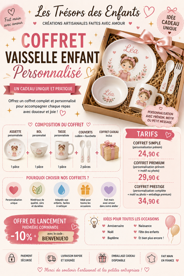 Vaisselle pour enfants prénom