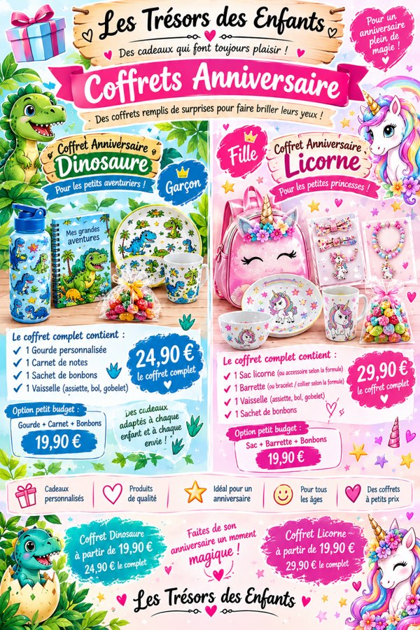 Coffret anniversaire licorne