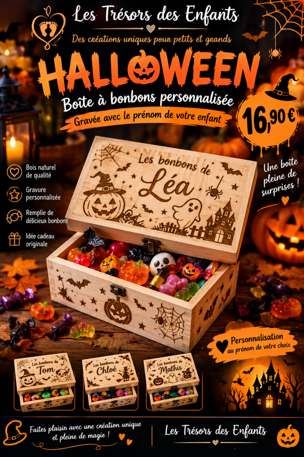 Boite en bois gravés