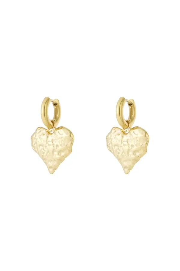 Textered Heart earring