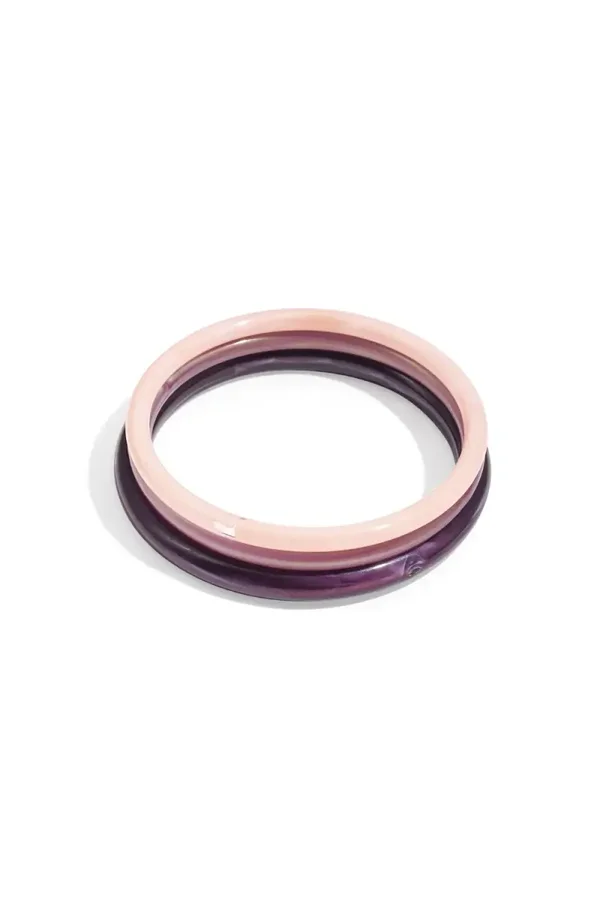 Acryl armbanden roze/paars