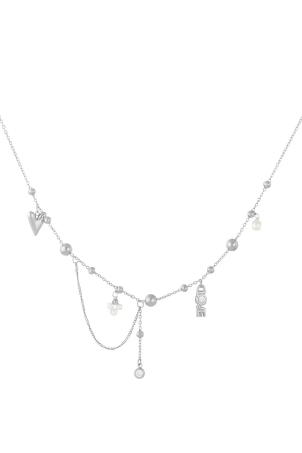connected love ketting- zilverkleurig