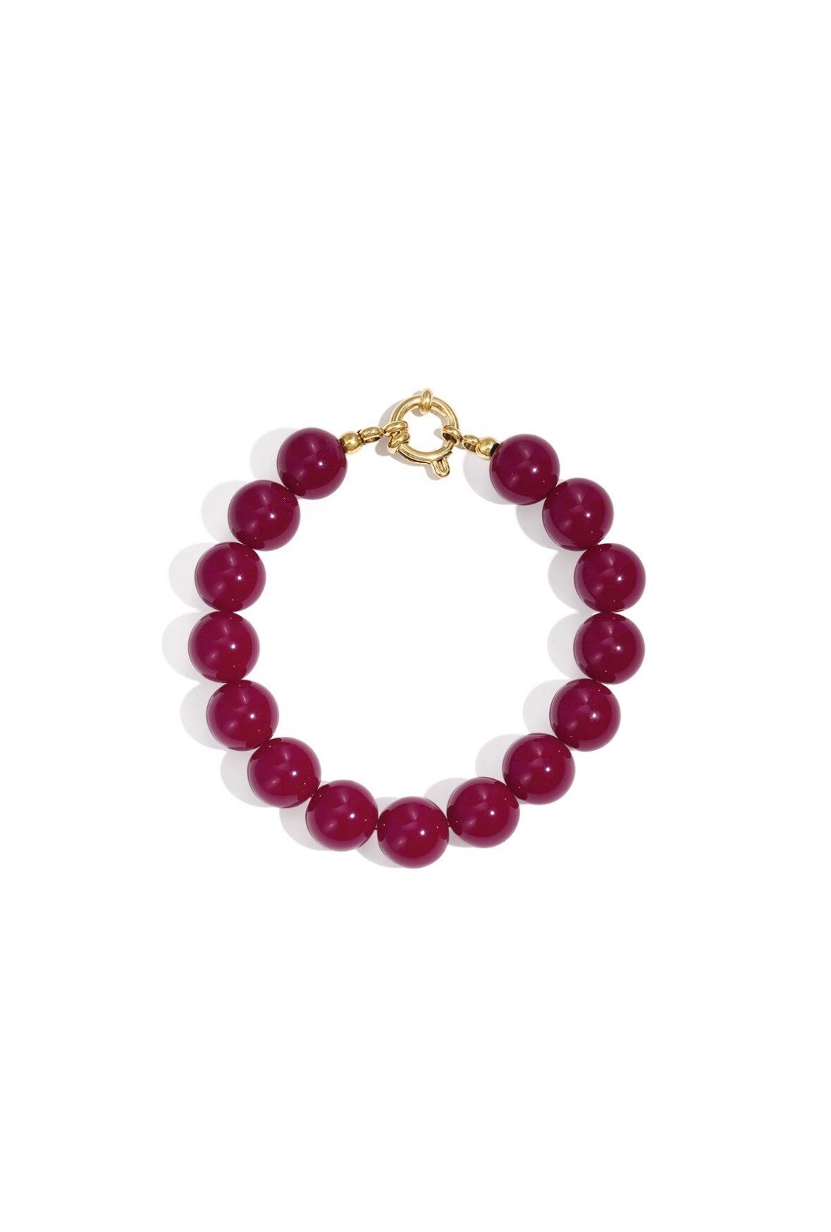 Hars kralen armband 12mm wijnrood