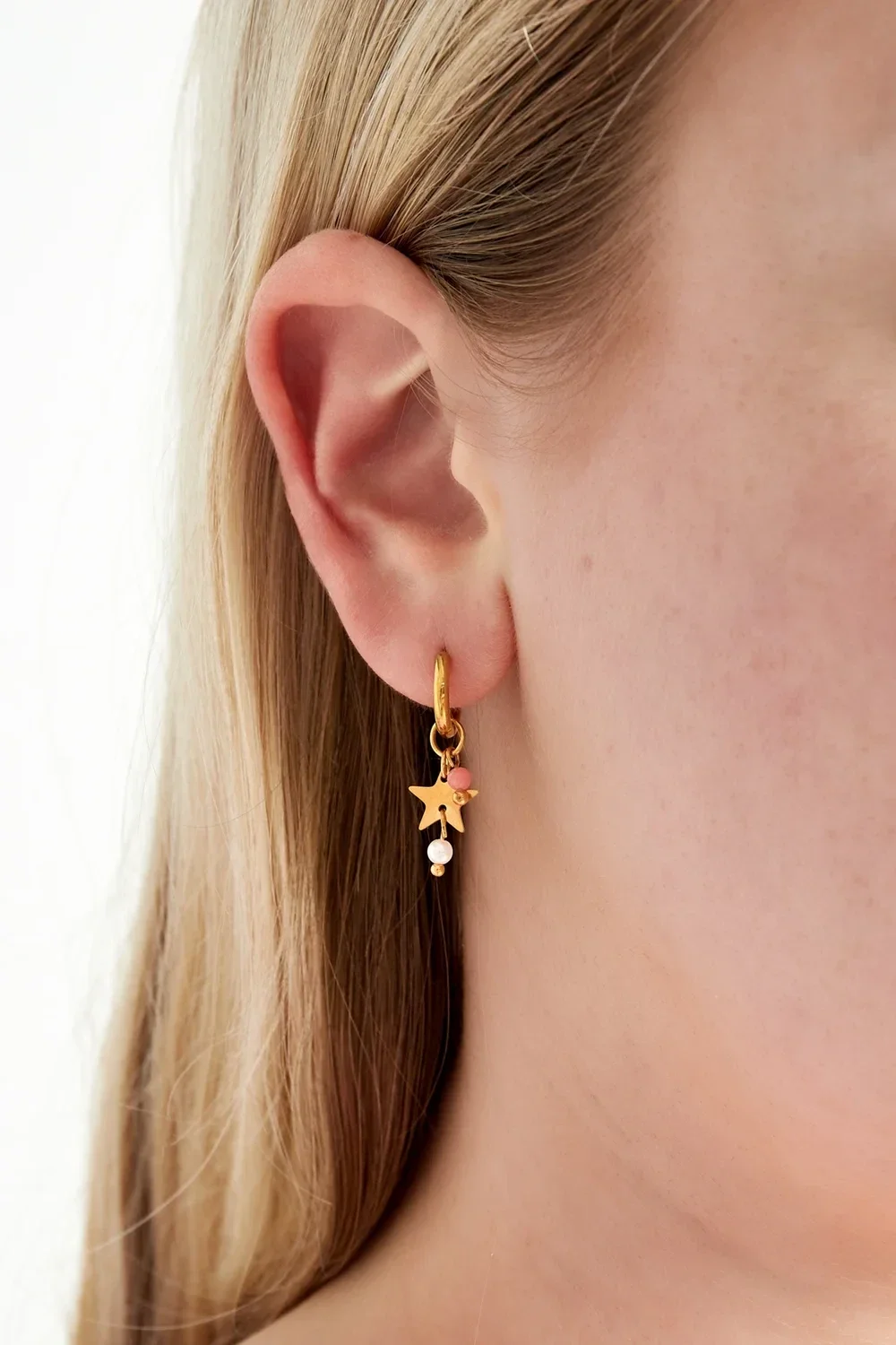 earring star pink