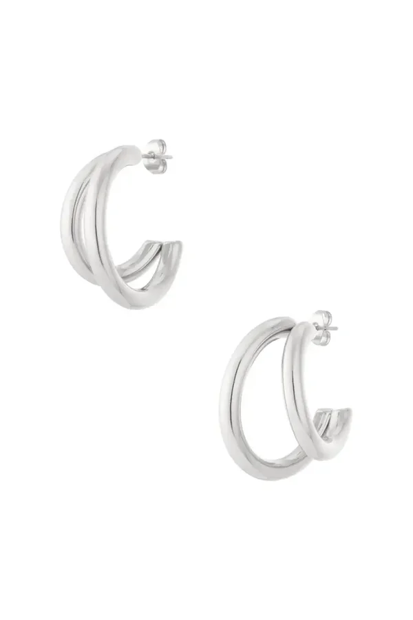 Small double hoop earrings